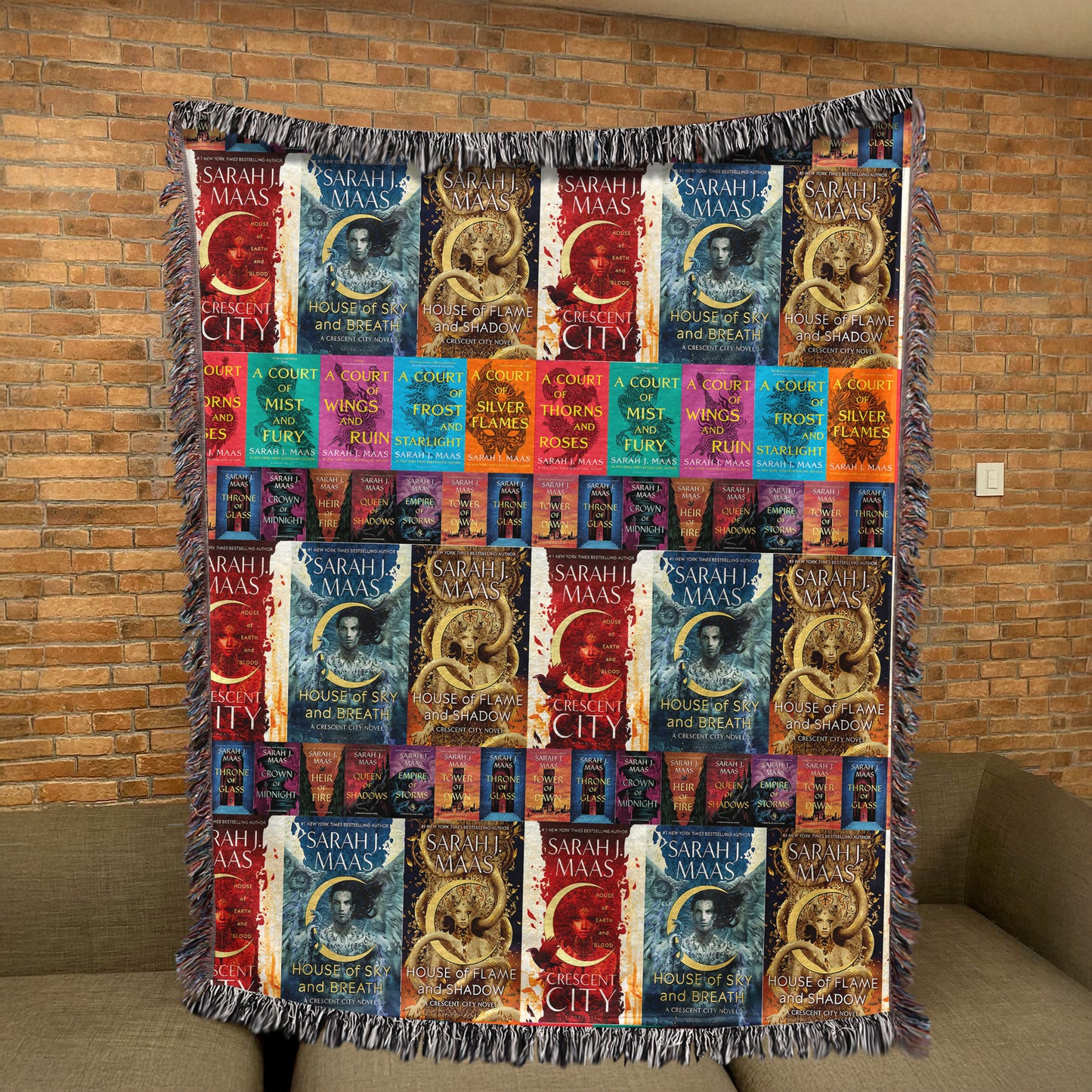 Sarah J. Maas Fantasy Book Cover Woven Blanket
