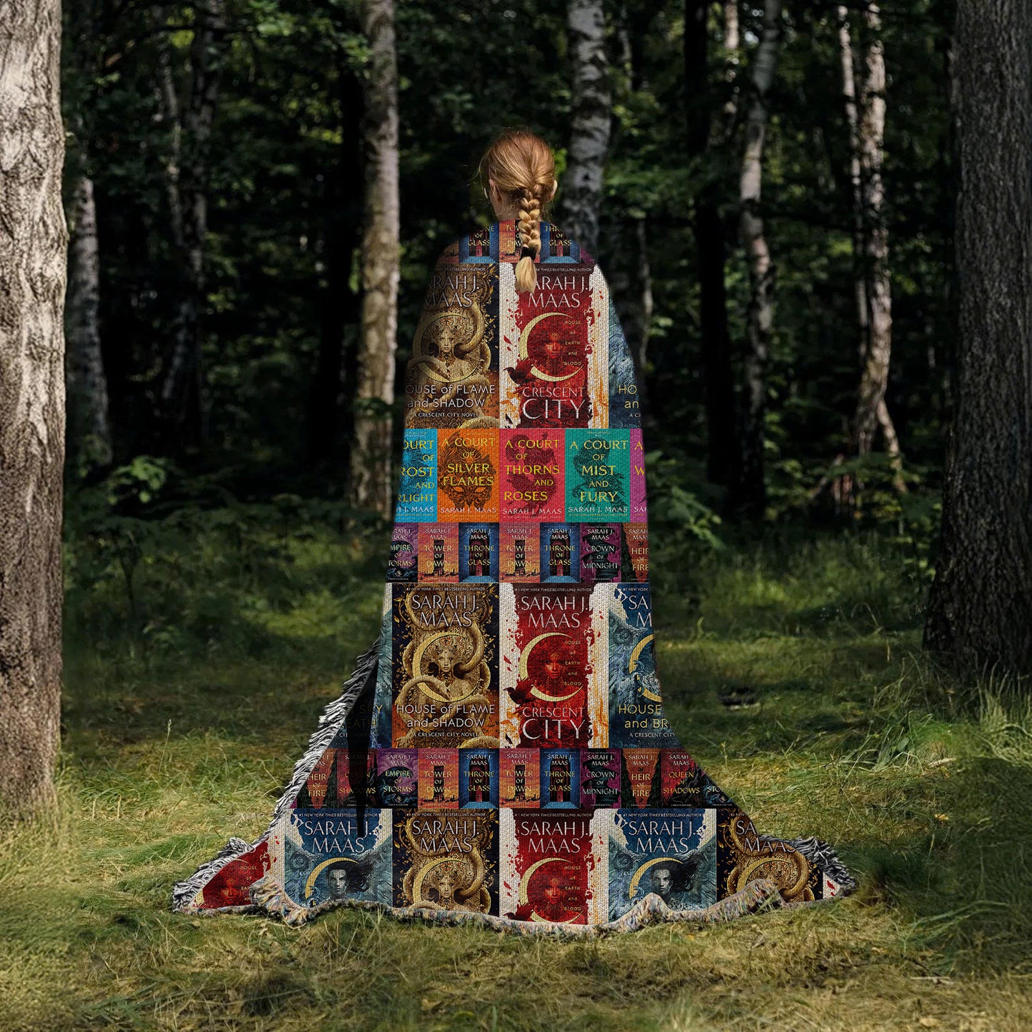 Sarah J. Maas Fantasy Book Cover Woven Blanket